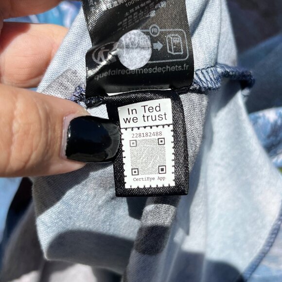 Ted Baker London Aristo Regular Fit Floral Print T Shirt Size 5 / US XL - Picture 7 of 10